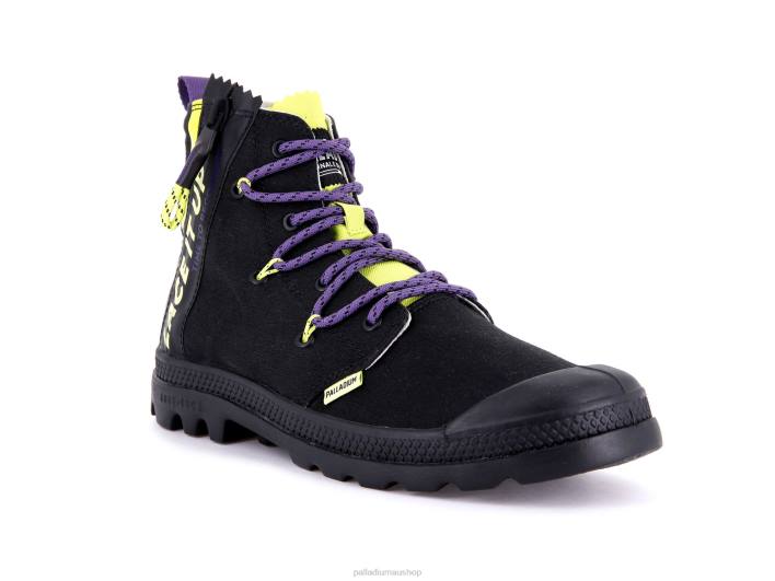 Unisex Palladium BLACK/WILD LIME PAMPA LITE LACE IT Boots BDR041