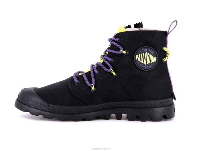 Unisex Palladium BLACK/WILD LIME PAMPA LITE LACE IT Boots BDR041