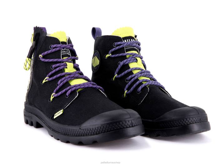 Unisex Palladium BLACK/WILD LIME PAMPA LITE LACE IT Boots BDR041