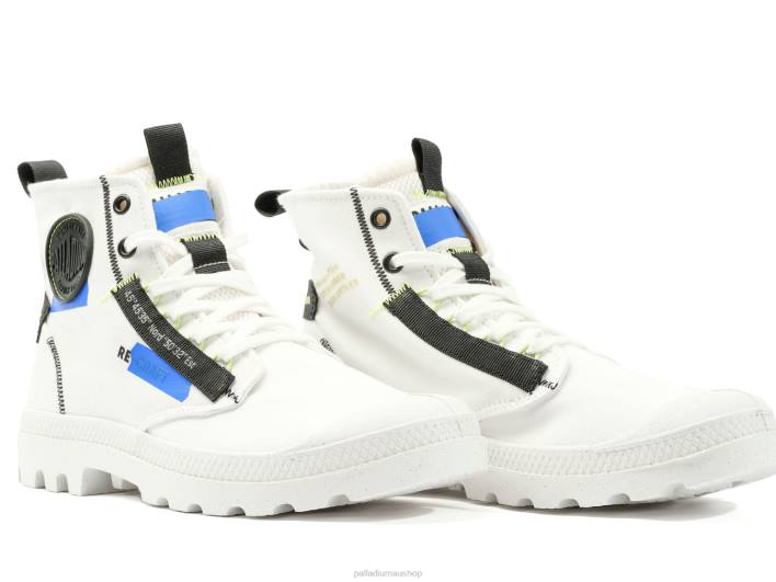 Unisex Palladium STAR WHITE/BLUE PAMPA HI RE-CRAFT Boots BDR03