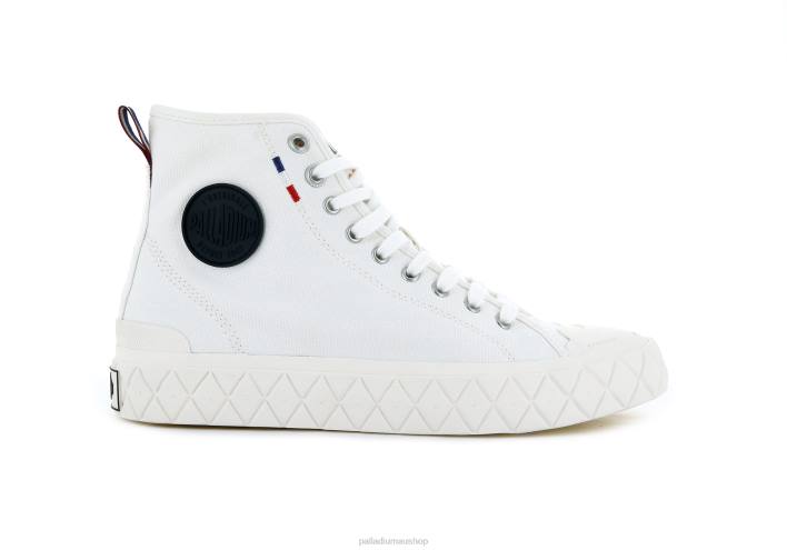 Unisex Palladium STAR WHITE PALLA ACE CANVAS MID Shoes BDR0151
