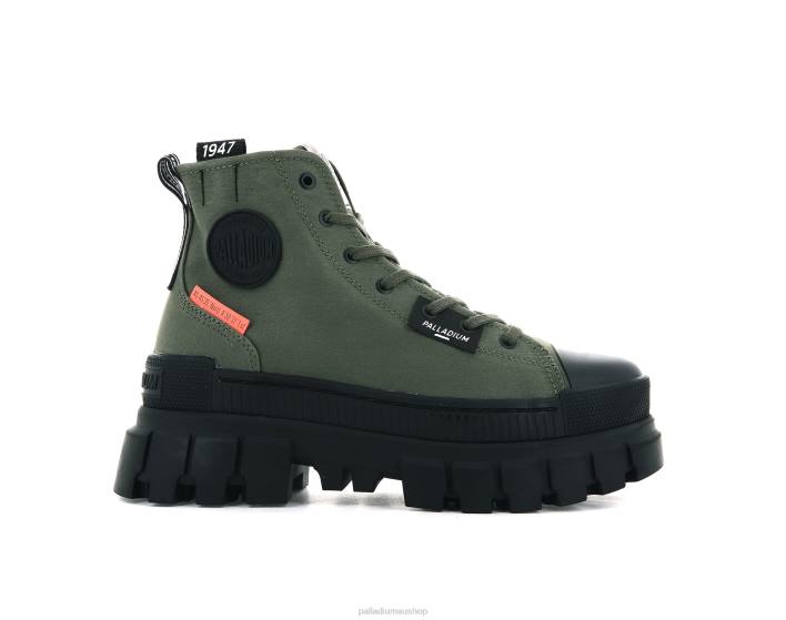 Women Palladium OLIVE NIGHT REVOLT HI TX Boots BDR0249